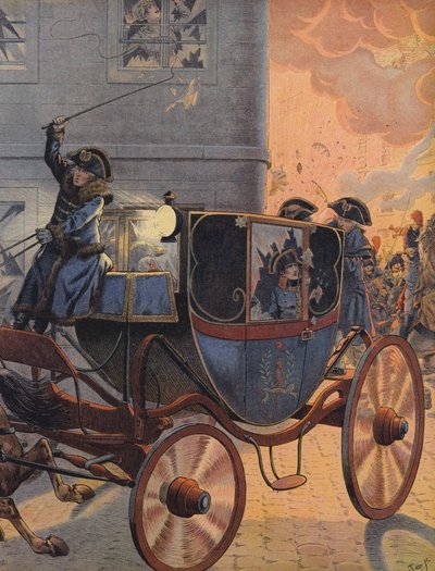 マレンゴの戦いの最中にルイ・デサイクス将軍が車で連れて行かれた 作： Jacques Marie Gaston Onfray de Breville (Job)